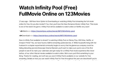 infinity pool streaming online|infinity pool 123movies.